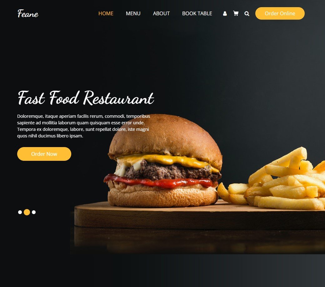 Feane – eCommerce Restaurant Template